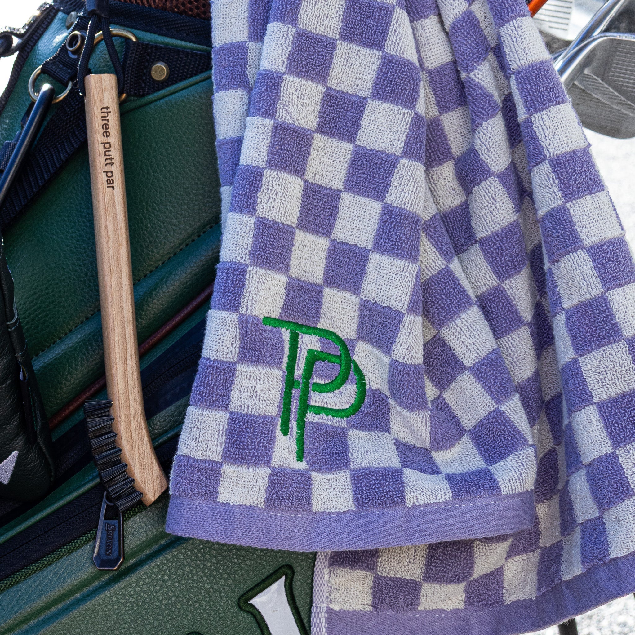 Checkered Towel - Heather - Three Putt Par