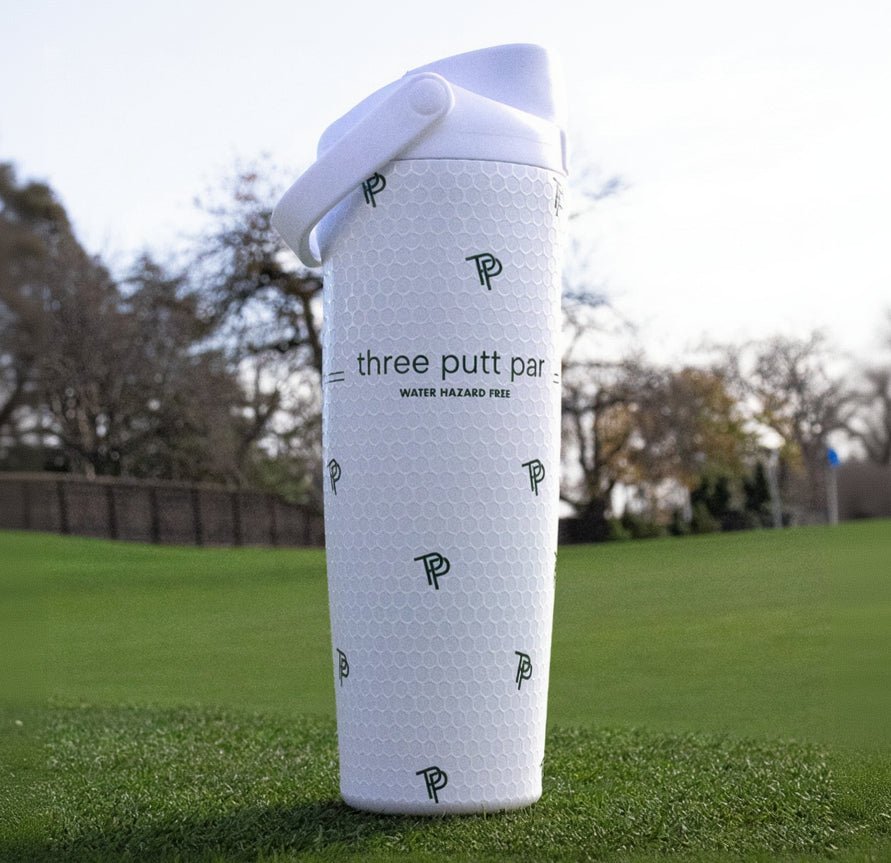 Drink Bottle - White (Golf Ball Texture) - Three Putt Par