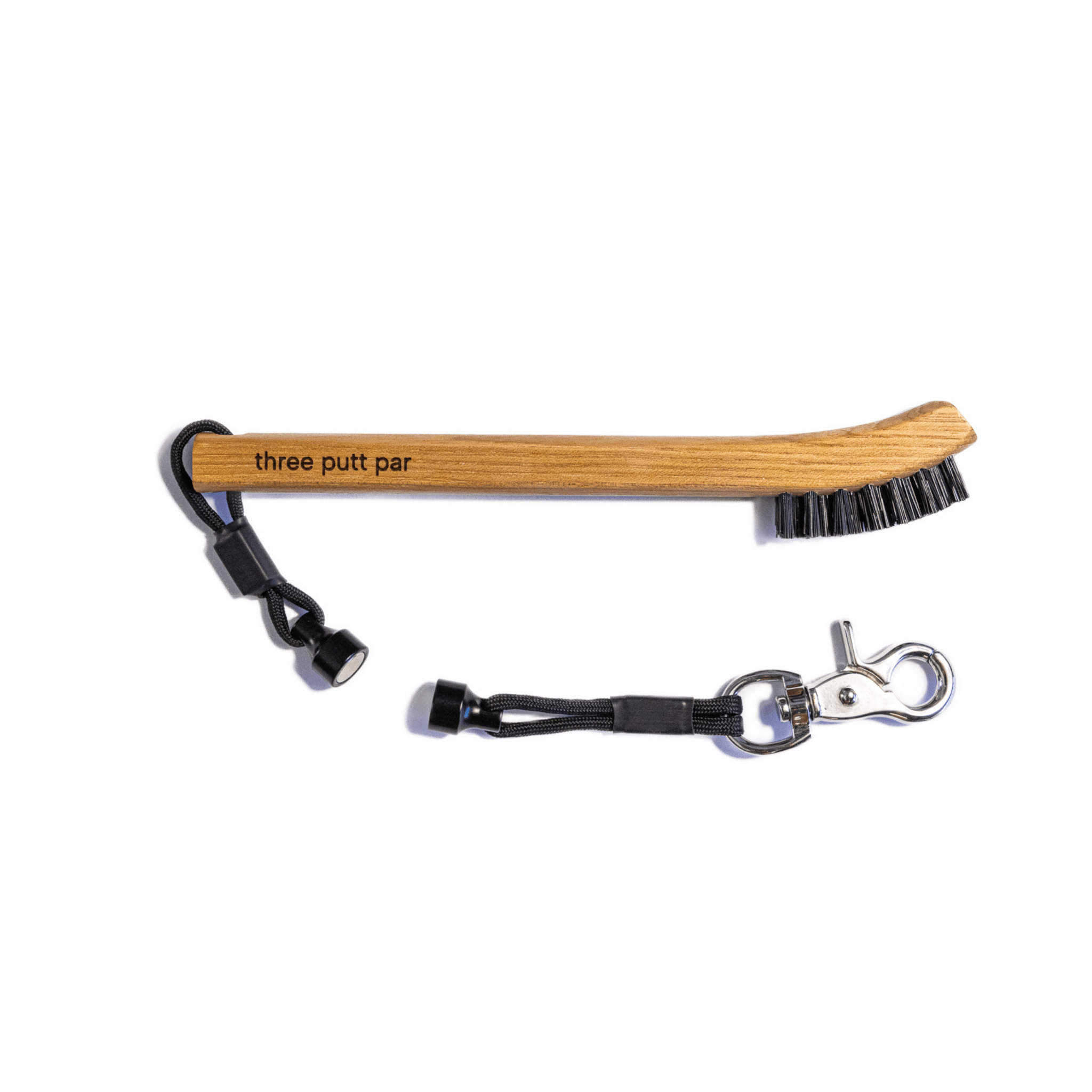 Hickory Golf Brush - Mag Link (Black) - Three Putt Par
