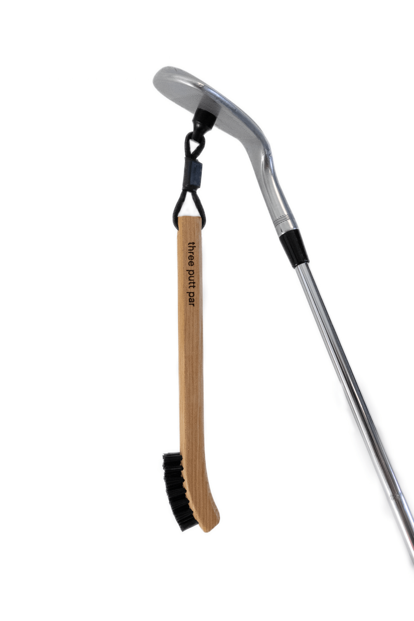 Hickory Golf Brush - Mag Link (Black) - Three Putt Par