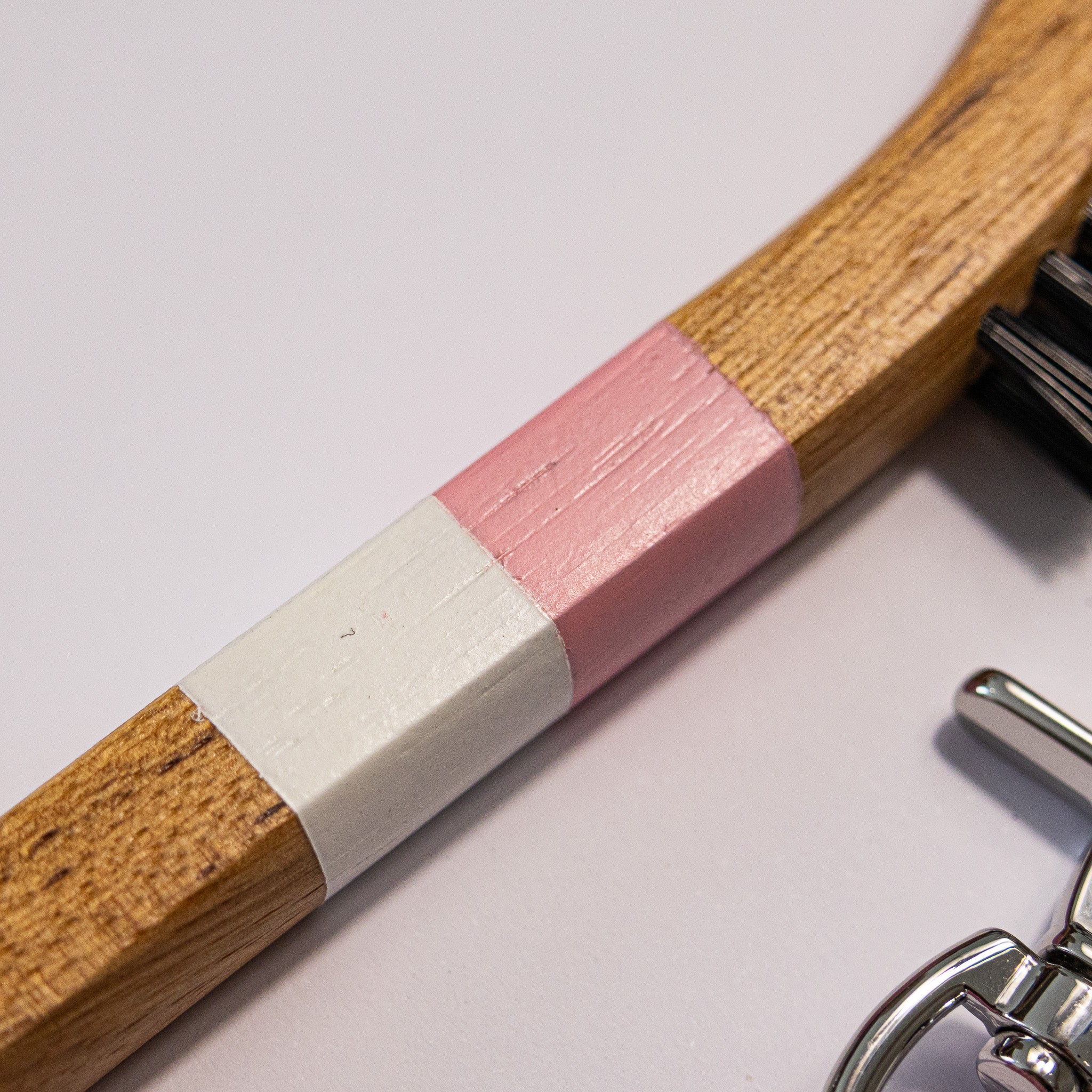 Painted Hickory Brush - Pink - Three Putt Par