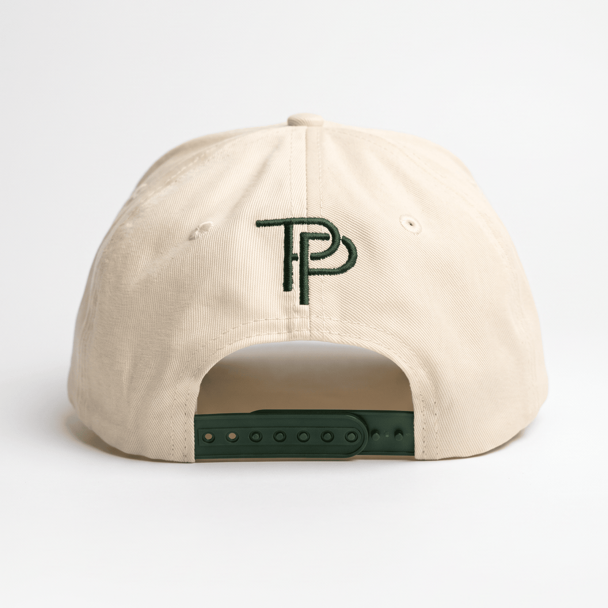 Three Putt Snapback | Cream w/ Green Brim - Three Putt Par