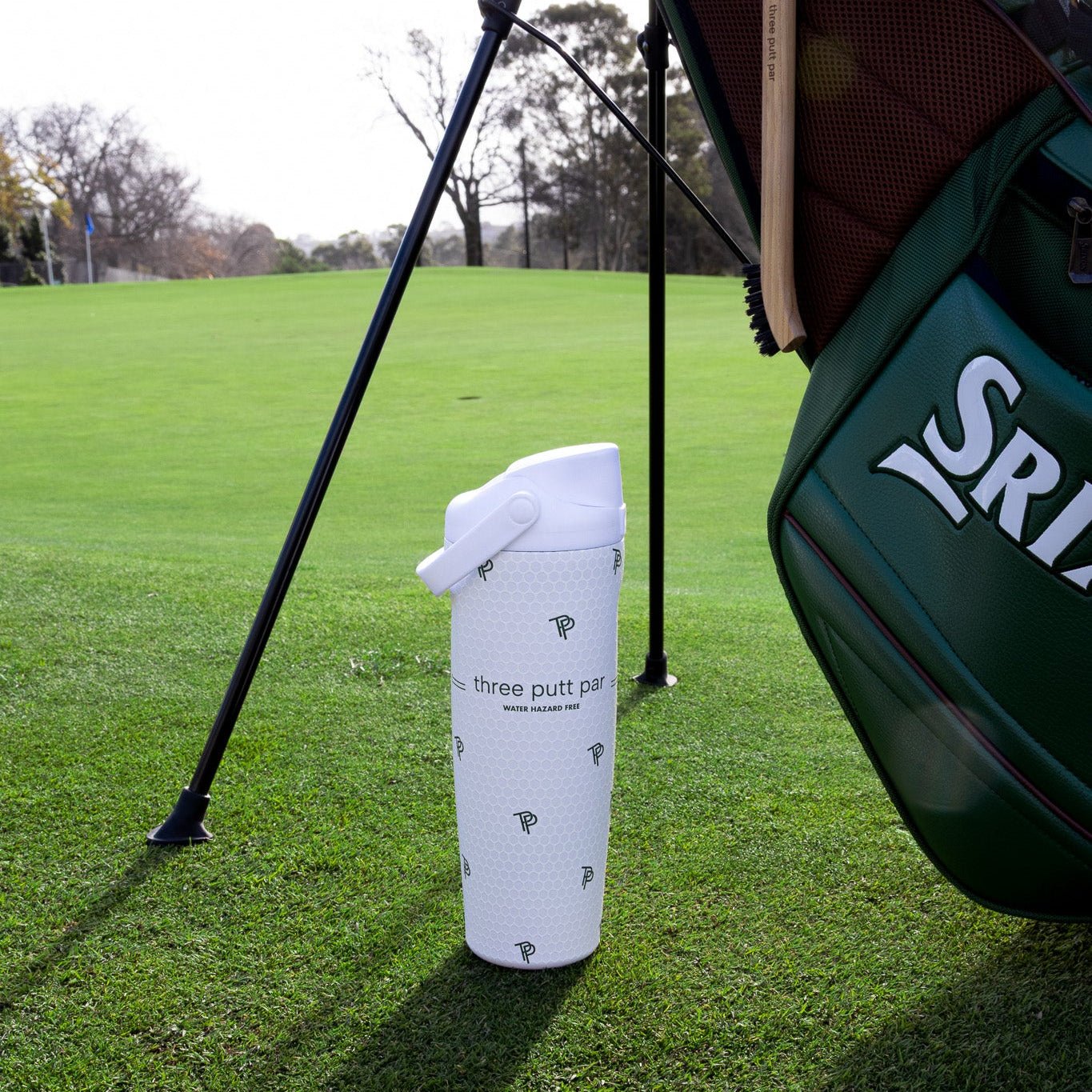 Drink Bottle - White (Golf Ball Texture) - Three Putt Par